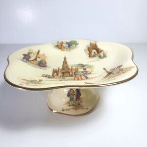 Royal Winton Pedestal Dish Grimwades England Old English Markets Bone China